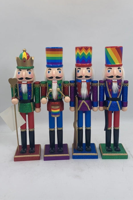 Wooden Pride Drummer Nutcracker Wizardi F07M6-10 purple stand