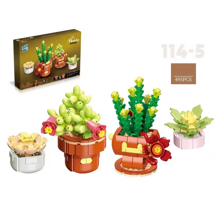 Plants Brick Building Set Wizardi F07N11-3-5(114)
