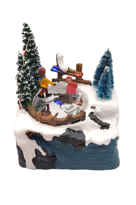 Ski Lodge Scene - Christmas Village Collection by Wizardi F07N5-6B