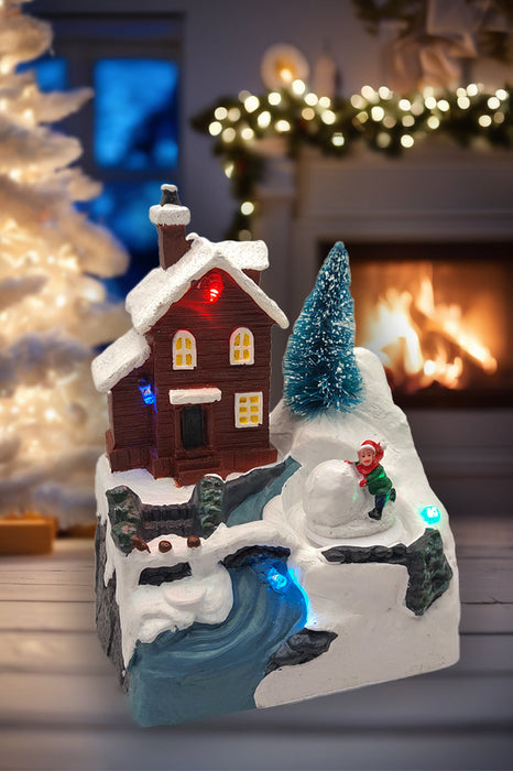 Frosty Forest Cottage - Christmas Village Collection by Wizardi F07N5-6D