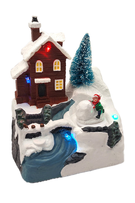 Frosty Forest Cottage - Christmas Village Collection by Wizardi F07N5-6D