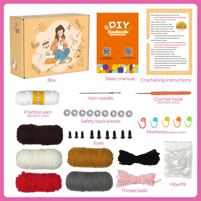 Red Panda, Raccoon & Fox Amigurumi Crochet Kit F07N8-M188