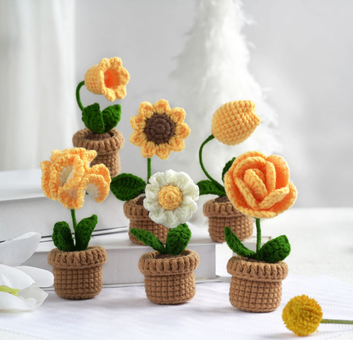 Potted Flower Amigurumi DIY Crochet Kit Wizardi F07N8-M19