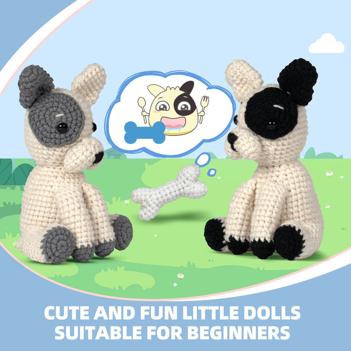 French Bulldog Amigurumi Crochet Kit F07N8-M212