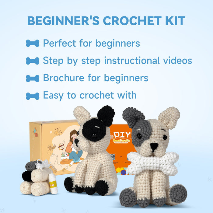 French Bulldog Amigurumi Crochet Kit F07N8-M212