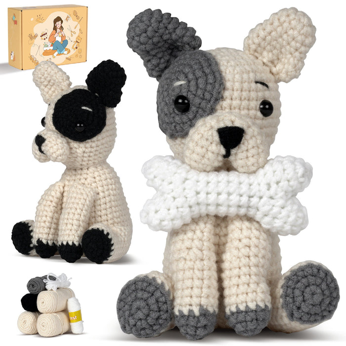French Bulldog Amigurumi Crochet Kit F07N8-M212