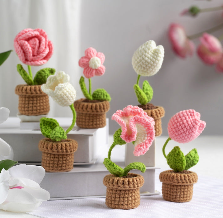 Potted Flower Amigurumi DIY Crochet Kit Wizardi F07N8-M23