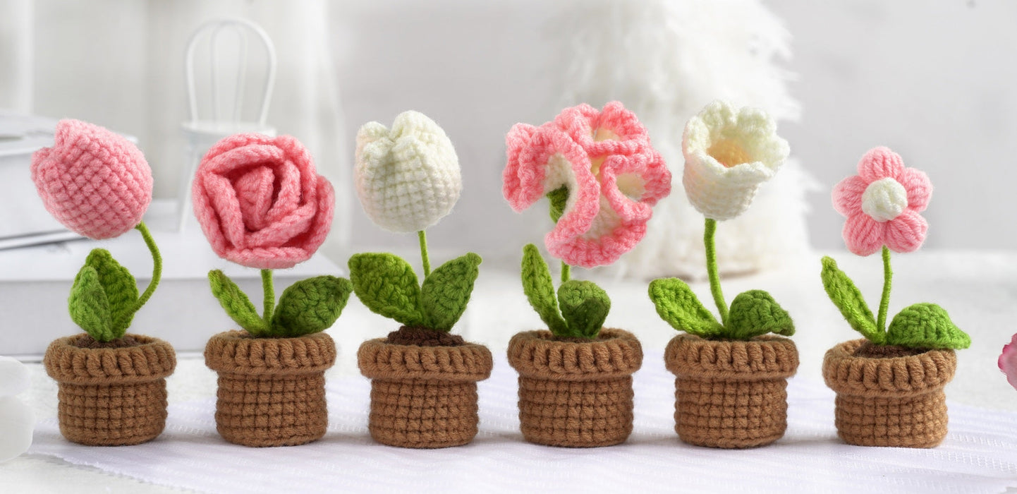 Potted Flower Amigurumi DIY Crochet Kit Wizardi F07N8-M23