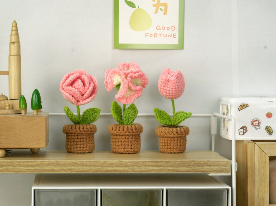 Potted Flower Amigurumi DIY Crochet Kit Wizardi F07N8-M23