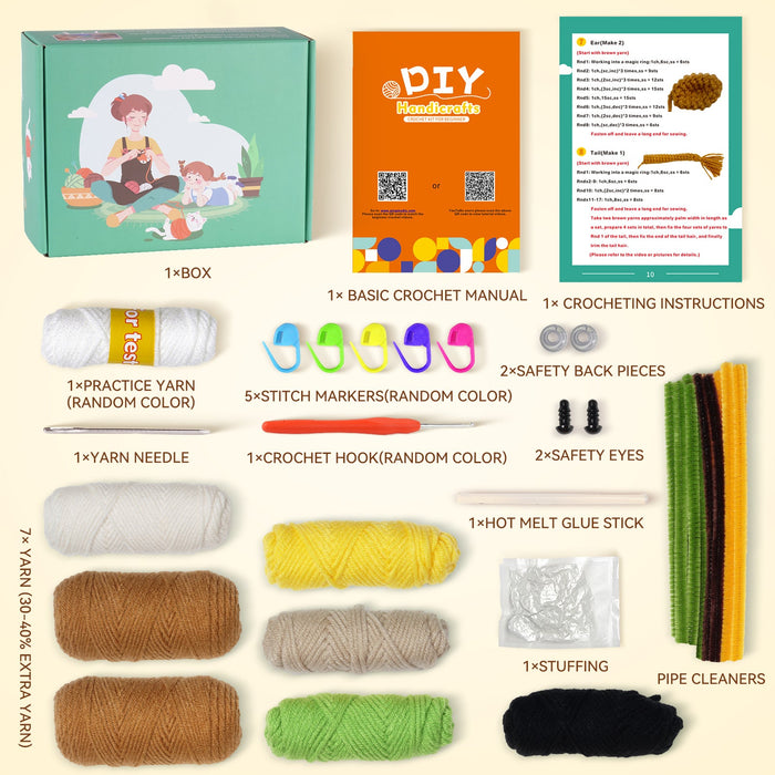 Highland Cow Amigurumi Crochet Kit F07N8-M242