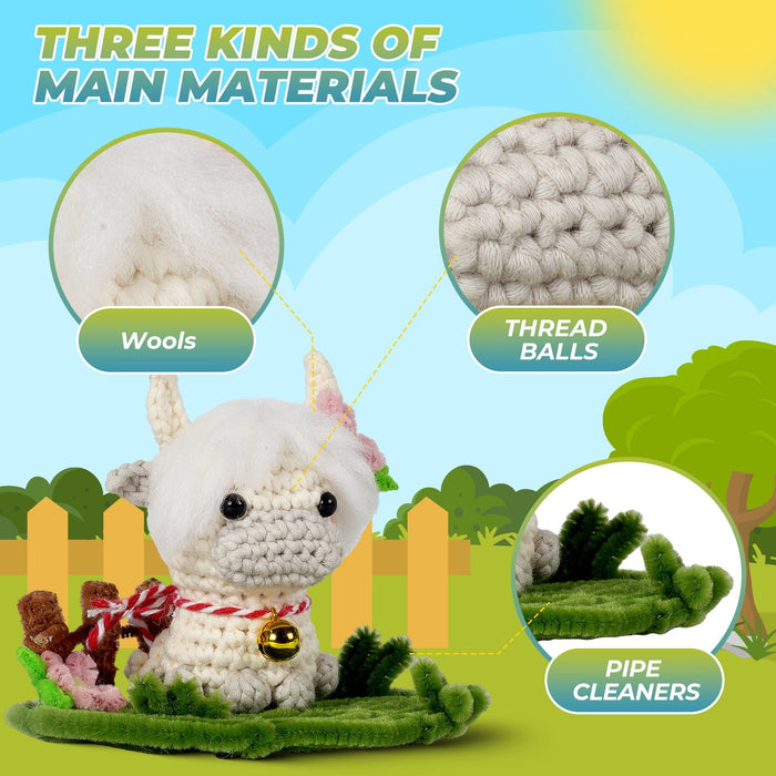 Mini Highland Cattle Amigurumi Crochet Kit F07N8-M245