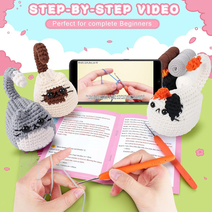 Cat Amigurumi Crochet Kit F07N8-M258