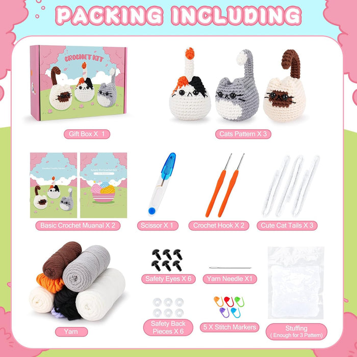 Cat Amigurumi Crochet Kit F07N8-M258