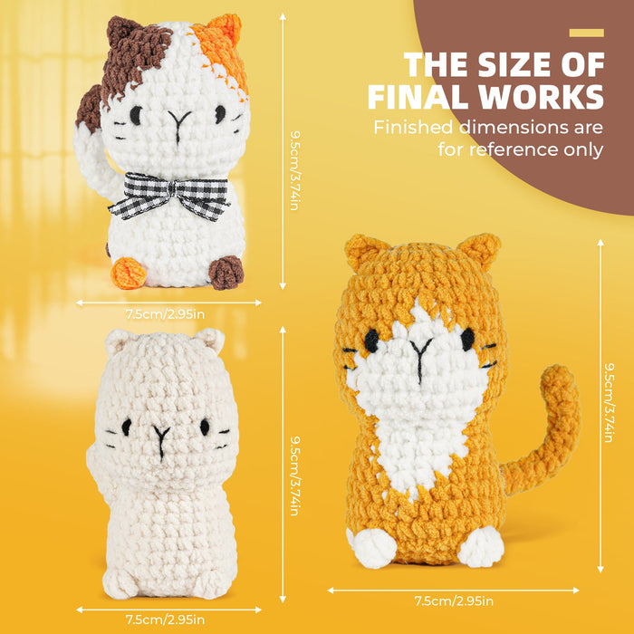 Sitting Kitten Amigurumi Crochet Kit F07N8-M270