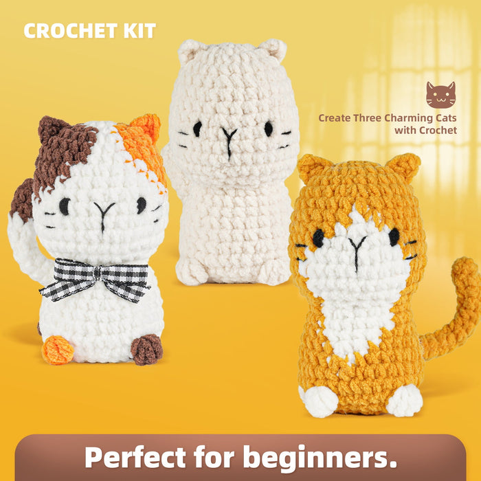 Sitting Kitten Amigurumi Crochet Kit F07N8-M270