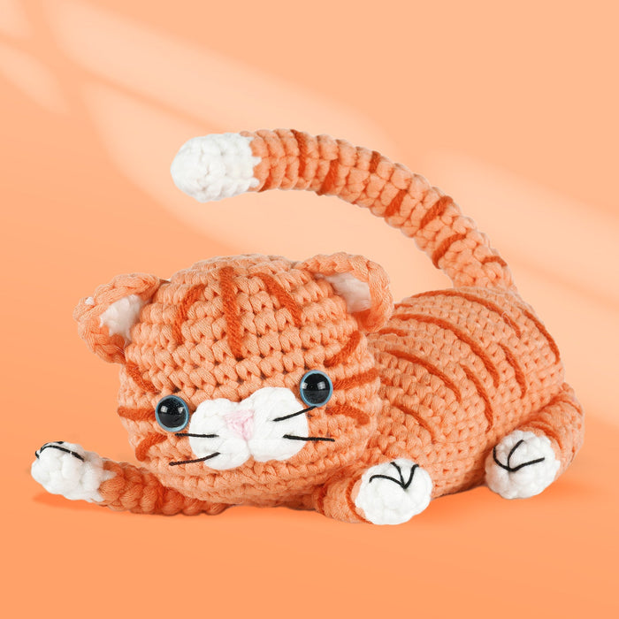Orange Cat Amigurumi Crochet Kit F07N8-M272