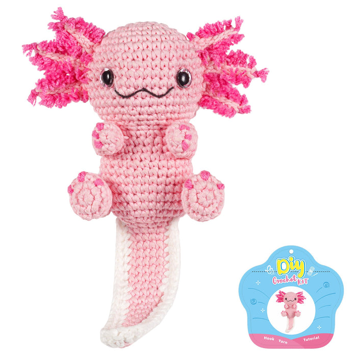 Pink Axolotl Amigurumi Crochet Kit F07N8-M275