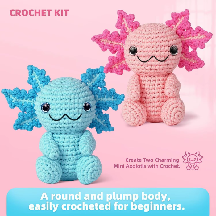 Axolotl Amigurumi Crochet Kit F07N8-M286