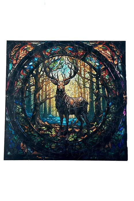 Deer in the Forest - Jigsaw Wooden Puzzle by Wizardi F07N9-13