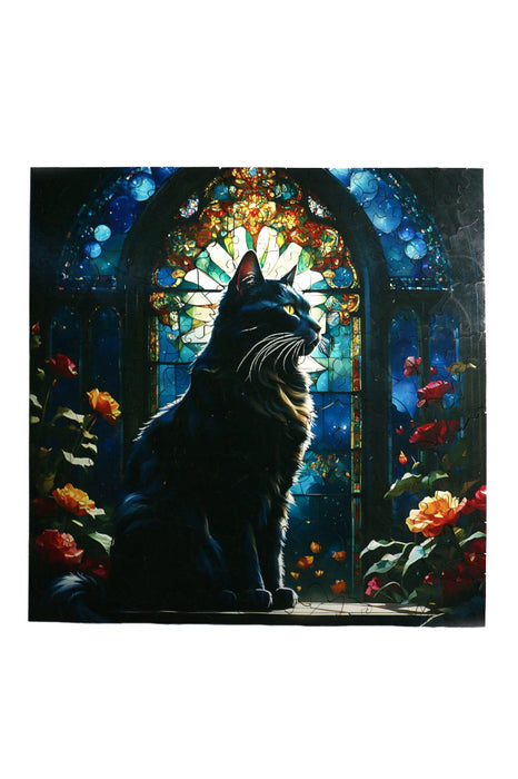Black Cat - Jigsaw Wooden Puzzle by Wizardi F07N9-14