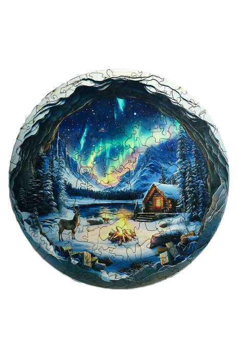 Northern Lights - Jigsaw Wooden Puzzle by Wizardi F07N9-25