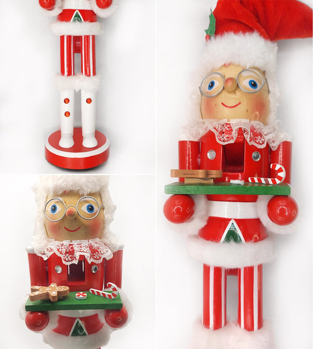 Christmas Santa Nutcracker. Wizardi Classic Festive Decoration F07M6-6 Gnom