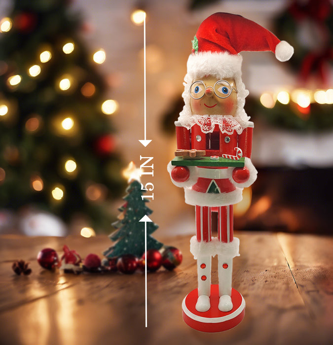 Christmas Santa Nutcracker. Wizardi Classic Festive Decoration F07M6-6 Gnom