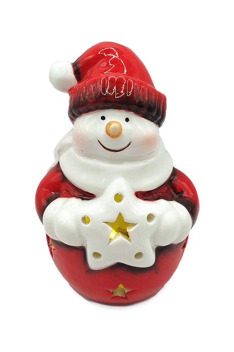 Christmas Ceramic Ornament - Jolly Snowman by Wizardi F07N7-5