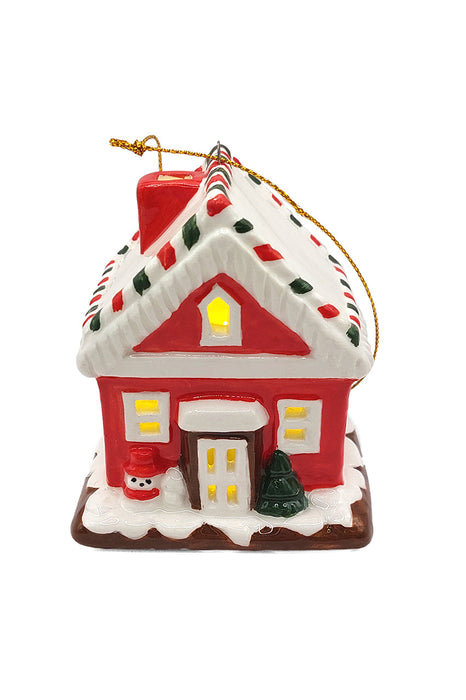 Christmas Ceramic Ornament - Mini Christmas House by Wizardi F07N7-11