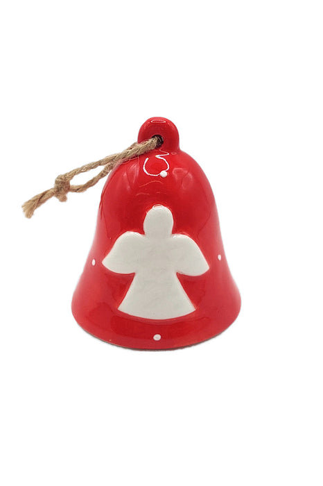 Christmas Ceramic Ornament - Angel Bell by Wizardi F07N7-26