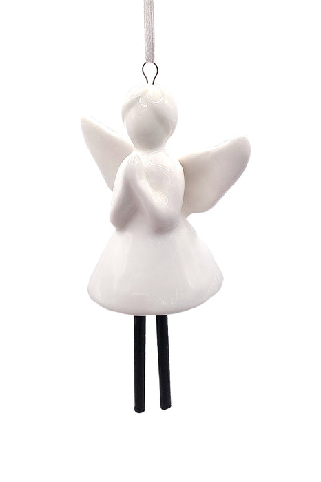 Christmas Ceramic Bell Ornament - Angel by Wizardi F07N7-27