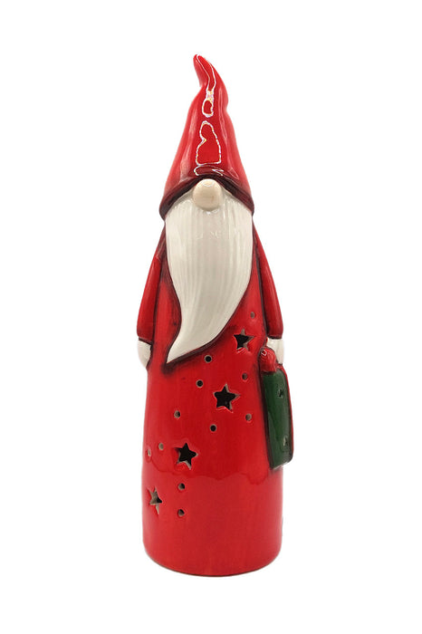 Christmas Ceramic Ornament - Red Gnome by Wizardi F07N7-1