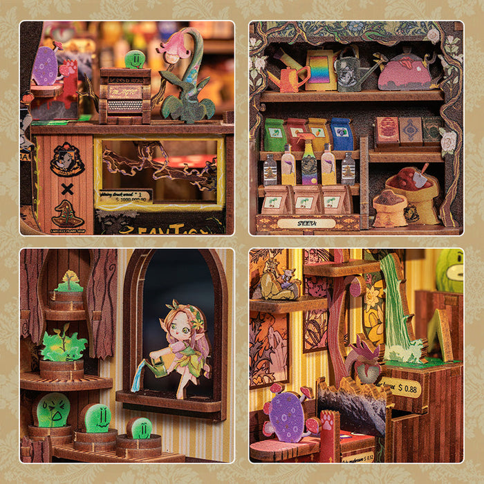 Miniature Wizardi Roombox Kit - Fantacy Plant Shop Dollhouse Kit