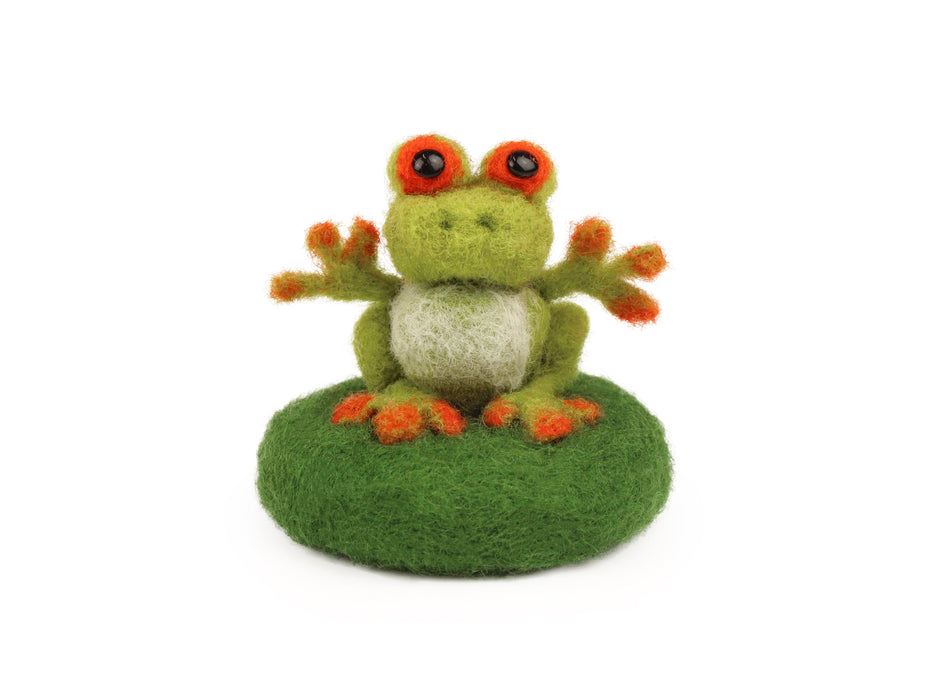 Felting Kit - Tiny Frog Needle Felt Kit. Amiguwoolli