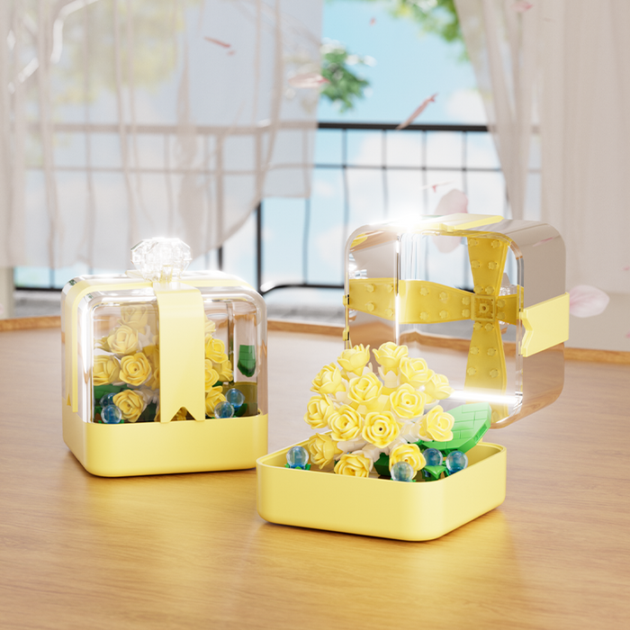 Golden Cluster Mini Flower Building Blocks Kit F07AM11-11-091250806