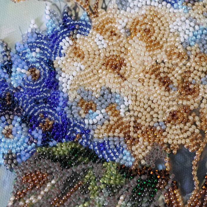 Main Bead Embroidery Kit - Hydrangeas in Pocelain AB-975