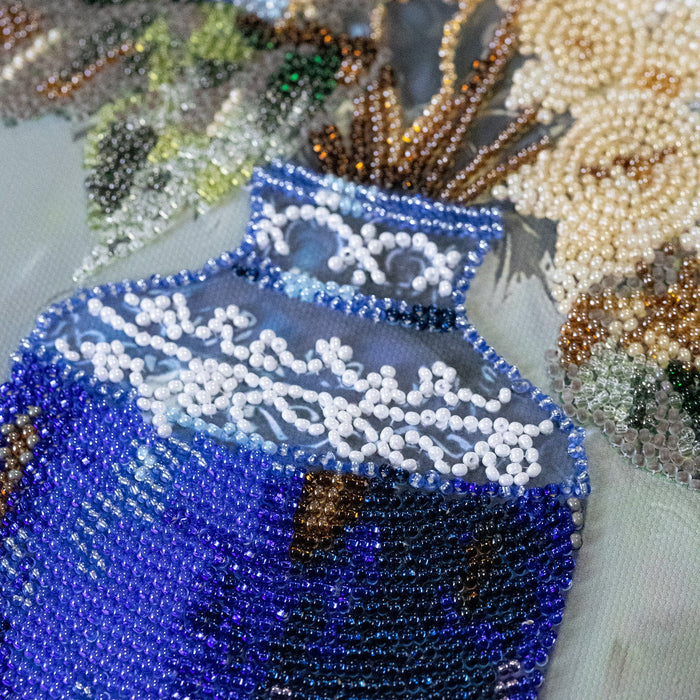 Main Bead Embroidery Kit - Hydrangeas in Pocelain AB-975