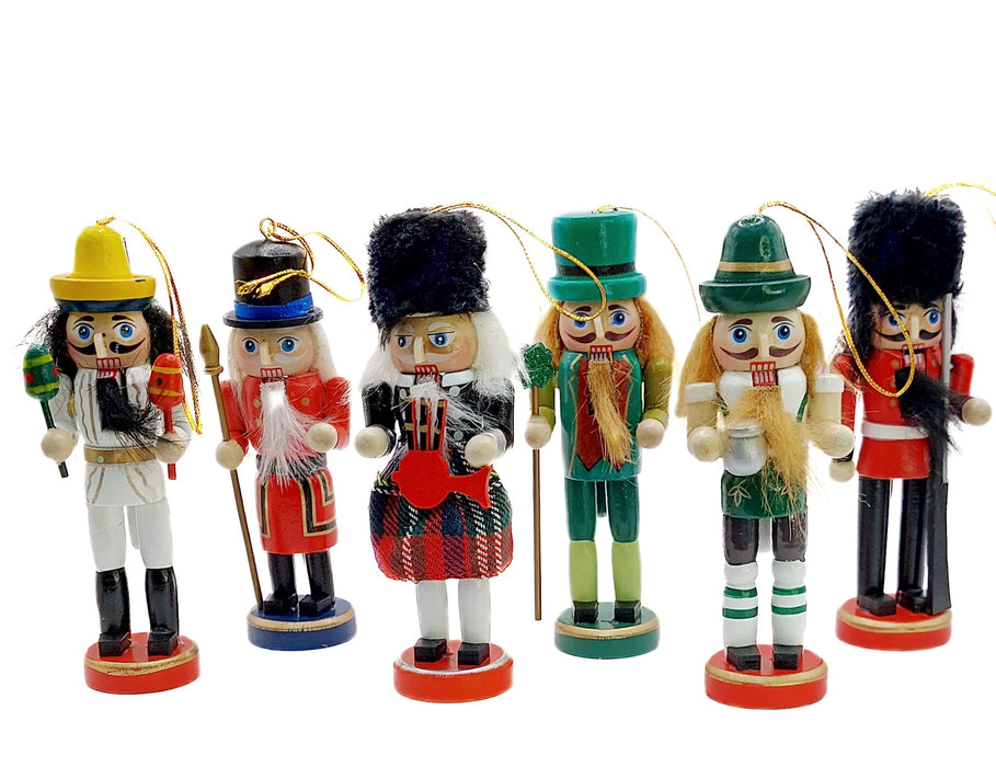 Christmas Nutcracker Set. Wizardi Classic Wooden Festive Decoration F07M14-9-N01612