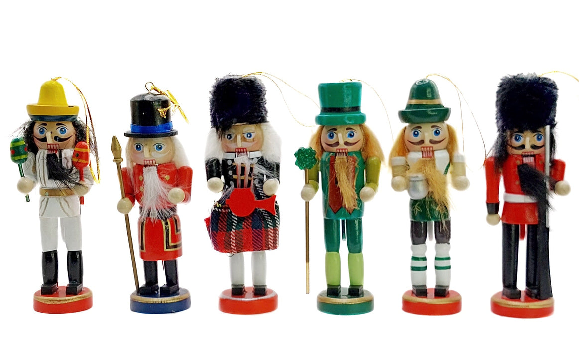 Christmas Nutcracker Set. Wizardi Classic Wooden Festive Decoration F07M14-9-N01612