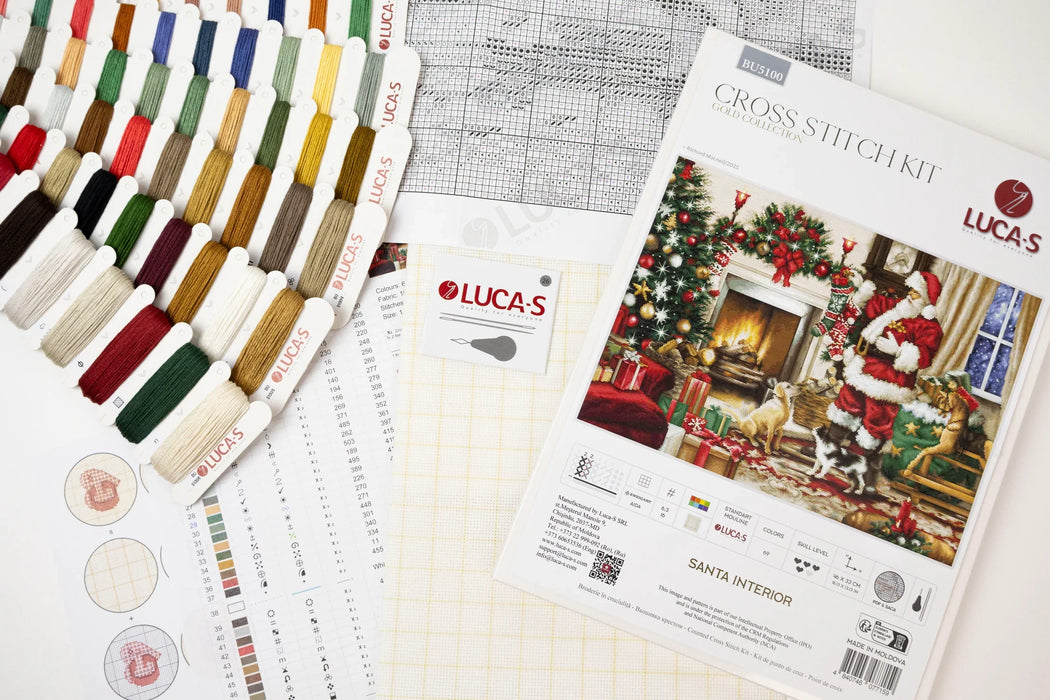 Santa Interior BU5100L Counted Cross-Stitch Kit