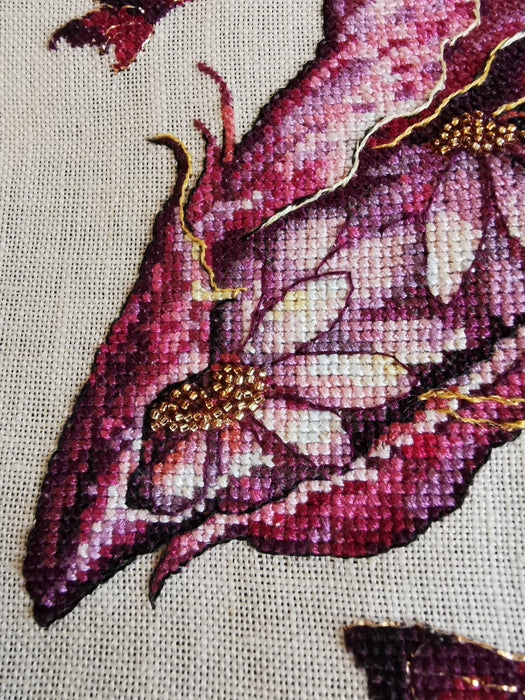 Flowers Dragon 211-P017 K Counted Cross Stitch Kit