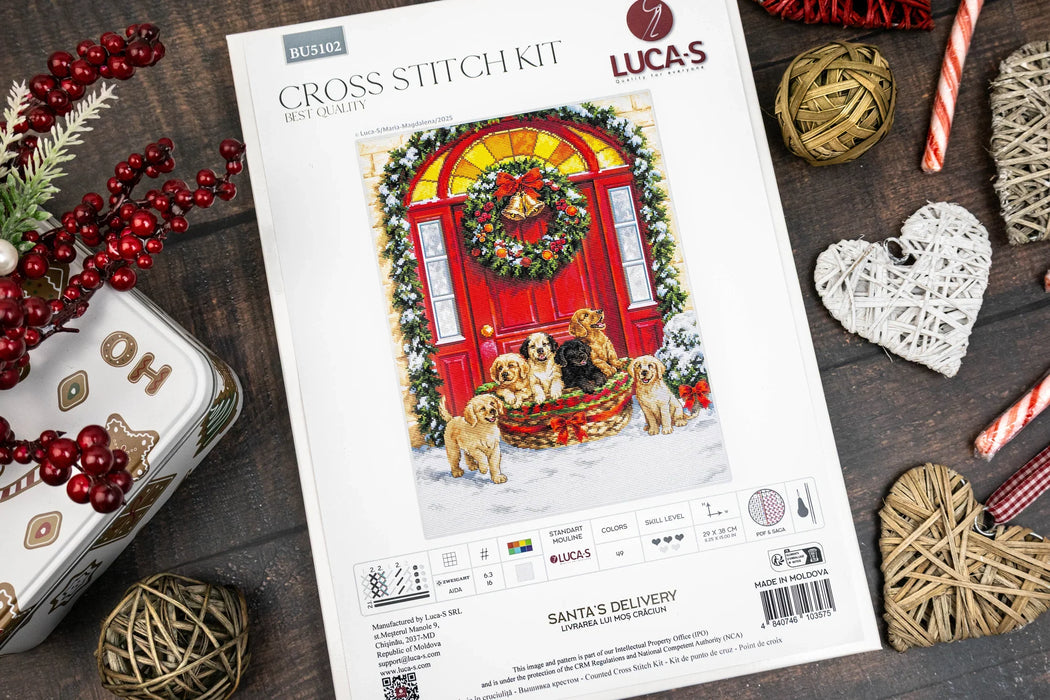 Santa's Delivery BU5102L Counted Cross-Stitch Kit
