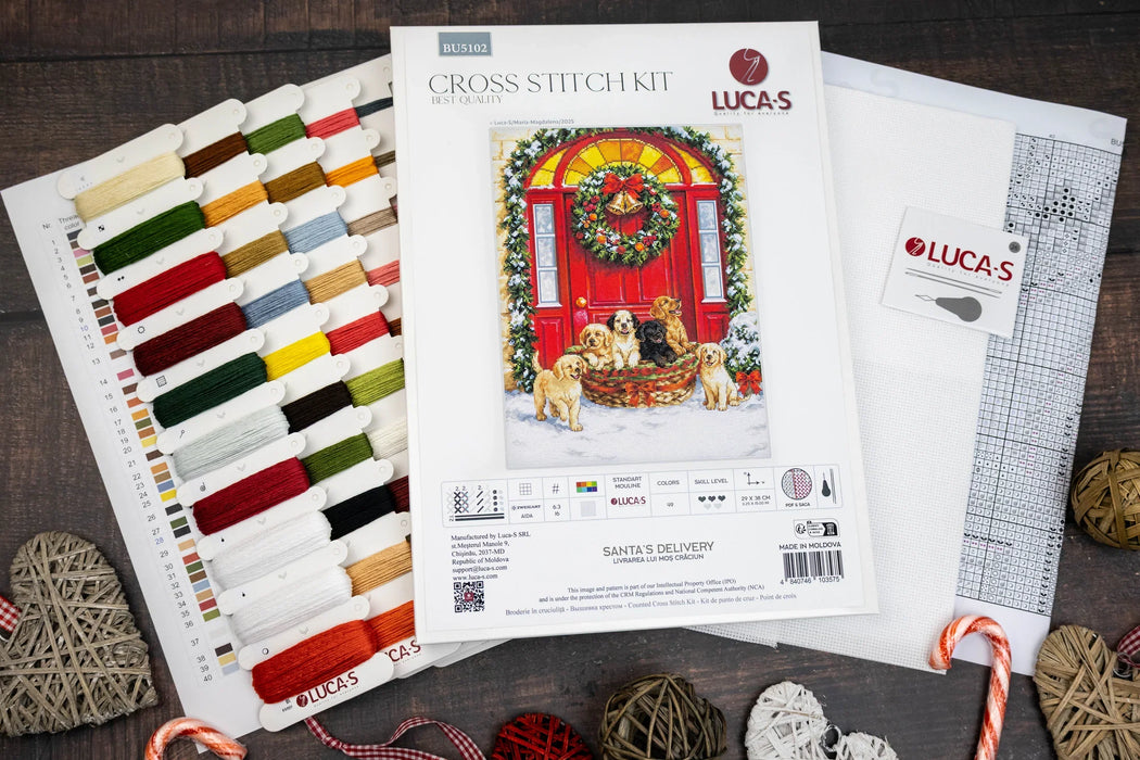 Santa's Delivery BU5102L Counted Cross-Stitch Kit