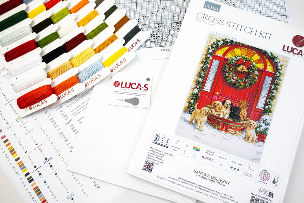 Santa's Delivery BU5102L Counted Cross-Stitch Kit