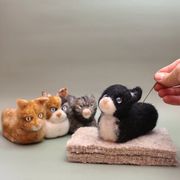 Felting Kit - Realistic Cat Loaf Needle Felt SmallKit - makes 1