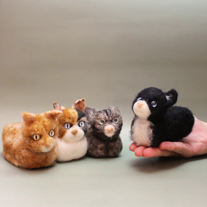 Felting Kit - Realistic Cat Loaf Needle Felt SmallKit - makes 1