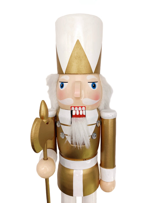 Christmas Nutcracker the Axeman. Wizardi Classic Wooden Festive Decoration F07M14-45-N01315D