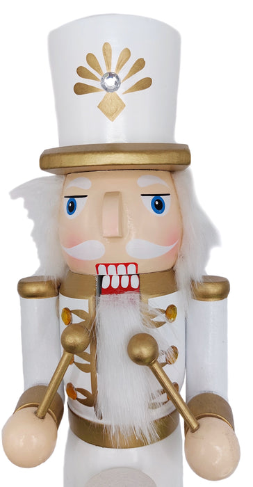 Christmas Nutcracker the Drummer. Wizardi Classic Wooden Festive Decoration F07M14-45-N01315A