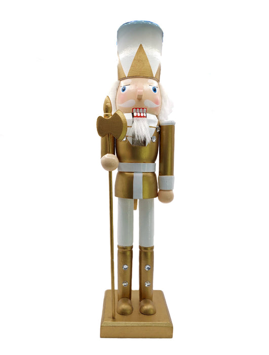 Christmas Nutcracker the Axeman. Wizardi Classic Wooden Festive Decoration F07M14-45-N01315D