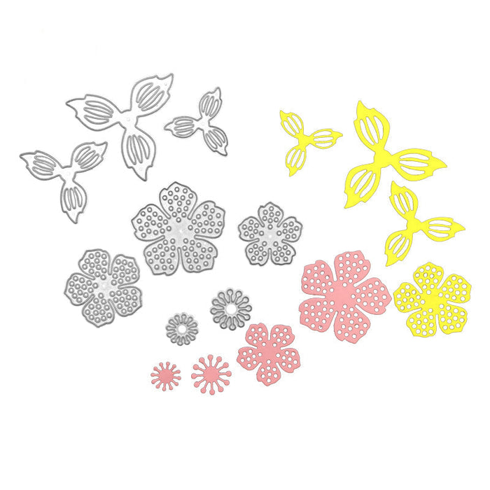 Floral Scrapbooking Cutting Die Set by Wizardi QJ68